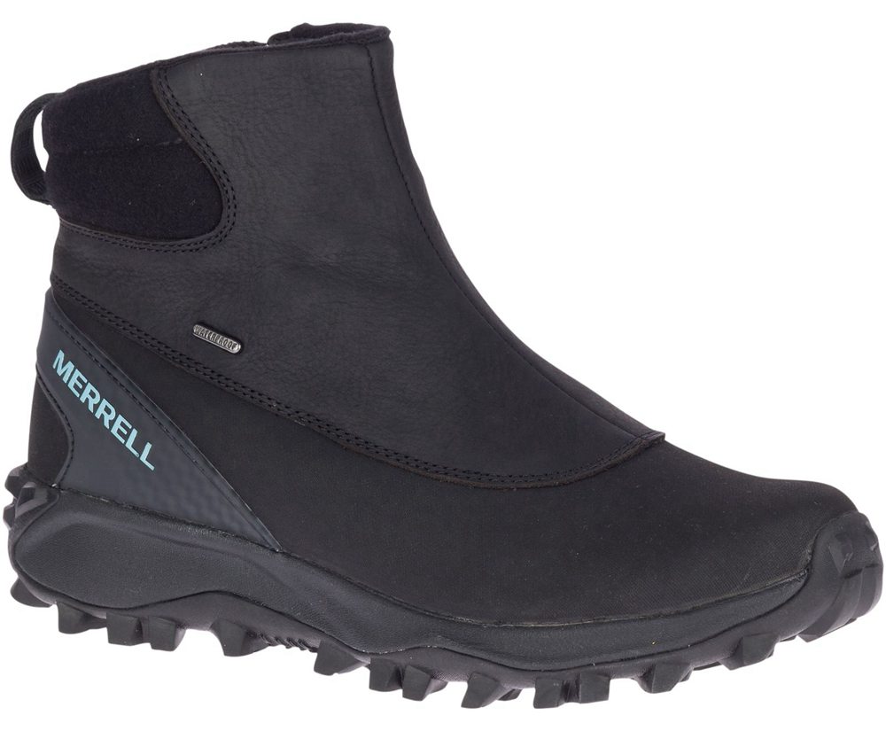 Merrell Boots Black - Thermo Kiruna Mid Zip Waterproof - Womens 37QELBCGK